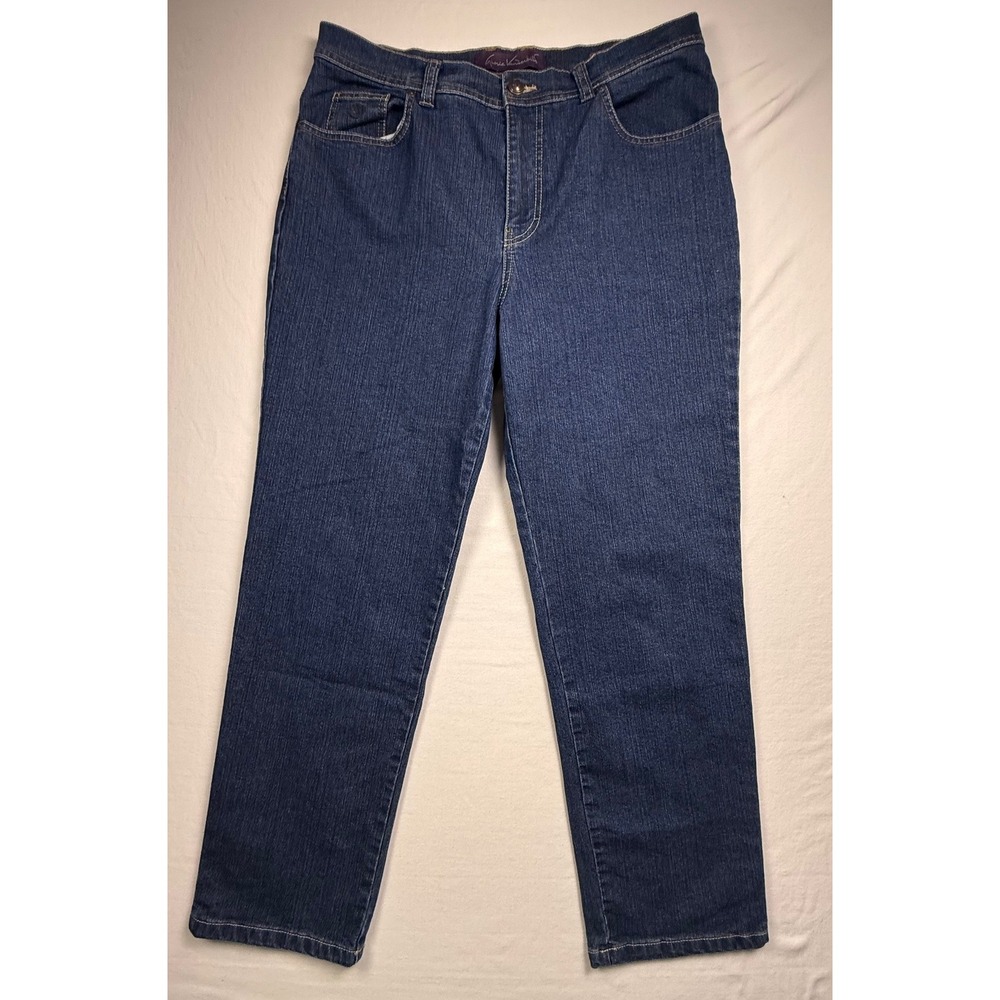 Gloria Vanderbilt Amanda High Rise Tapered Jeans Dark Wash Blue Size 14-2701